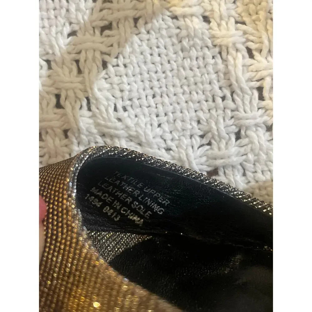 BRIAN ATWOOD Femme Fatale Shimmery Platform Sandal Stiletto Heels Shoe 36.5 6.5